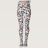 Gepersonaliseerde kleurrijke dierenprint Leggings (Voorkant)