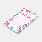 Gepersonaliseerde kleurrijke Floral Garden rand Post-it® Notes (Schuin)