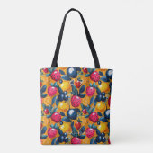 Gepersonaliseerde Kleurrijke Fruit Canvas tas met (Achterkant)