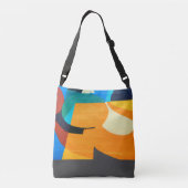 Gepersonaliseerde Kleurrijke Geometrische Abstract Crossbody Tas (Achterkant)