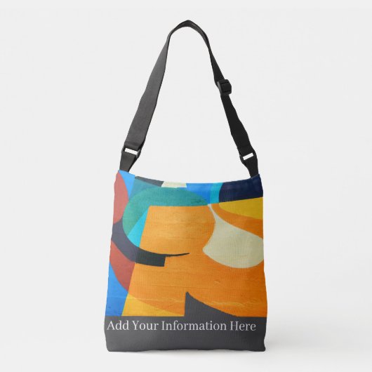 Gepersonaliseerde Kleurrijke Geometrische Abstract Crossbody Tas (Voorkant)