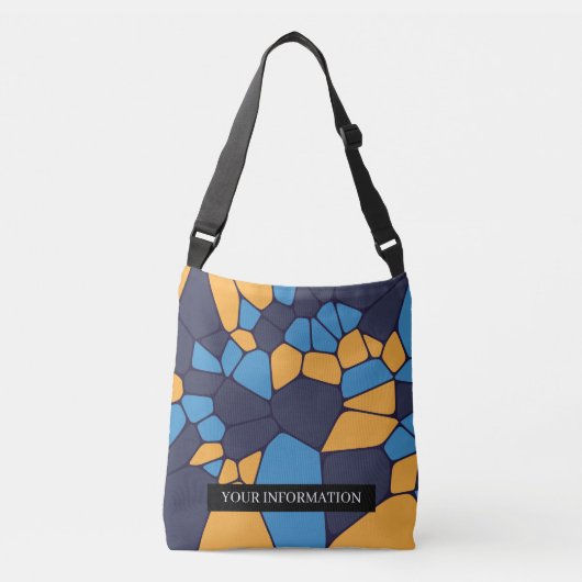 Gepersonaliseerde Kleurrijke Geometrische Abstract Crossbody Tas (Voorkant)