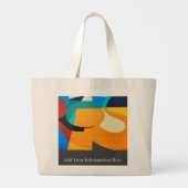 Gepersonaliseerde Kleurrijke Geometrische Abstract Grote Tote Bag (Achterkant)