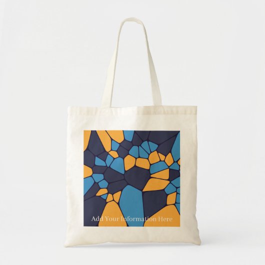 Gepersonaliseerde Kleurrijke Geometrische Abstract Tote Bag (Voorkant)