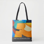 Gepersonaliseerde Kleurrijke Geometrische Abstract Tote Bag (Voorkant)