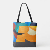 Gepersonaliseerde Kleurrijke Geometrische Abstract Tote Bag (Achterkant)