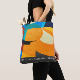 Gepersonaliseerde Kleurrijke Geometrische Abstract Tote Bag