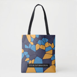 Gepersonaliseerde Kleurrijke Geometrische Abstract Tote Bag
