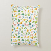 Gepersonaliseerde kleurrijke giraferjongen accent kussen (Achterkant (Verticaal))