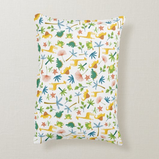 Gepersonaliseerde kleurrijke giraferjongen accent kussen (Achterkant (Verticaal))