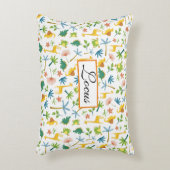 Gepersonaliseerde kleurrijke giraferjongen accent kussen (Voorkant(Verticaal))