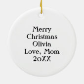 Gepersonaliseerde kleurrijke Glazen in lood vlinde Keramisch Ornament (Achterkant)