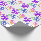 Gepersonaliseerde kleurrijke glijdende glijtijdrad cadeaupapier (Hoek)