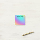 Gepersonaliseerde kleurrijke gradiënt post-it noti post-it® notes (Op bureau)