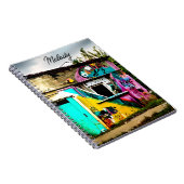 Gepersonaliseerde kleurrijke graffiti verlaten notitieboek (Rechterzijde)