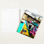 Gepersonaliseerde kleurrijke graffiti verlaten planner (Display)