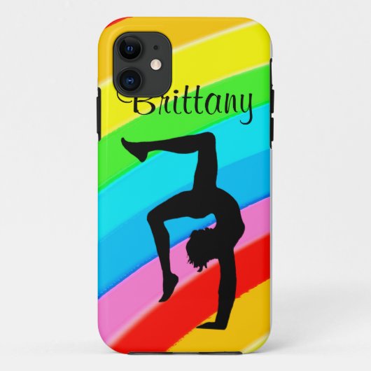 GEPERSONALISEERDE KLEURRIJKE GYMNASTIEK IPHONE CAS Case-Mate iPhone CASE (Achterkant)