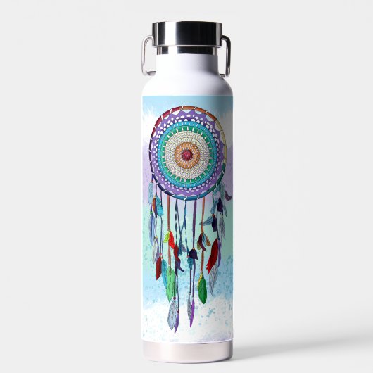 Gepersonaliseerde kleurrijke Hand getrokken Dreamc Waterfles (Voorkant)