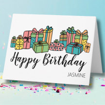 Gepersonaliseerde kleurrijke Happy Birthday