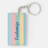 Gepersonaliseerde kleurrijke Heartstopper Sleutelhanger (achterkant)