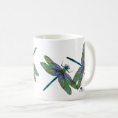 Gepersonaliseerde kleurrijke Keizer Dragonflies Koffiemok (Voorkant rechts)