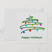 Gepersonaliseerde kleurrijke kerstboom groen feestdagenkaart (Voorkant / Achterkant)