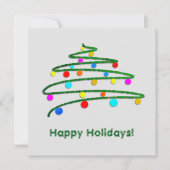 Gepersonaliseerde kleurrijke kerstboom groen feestdagenkaart (Voorkant)