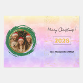 Gepersonaliseerde kleurrijke Kerstmis Inpakpapier Vel (Voorkant 2)