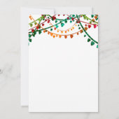 Gepersonaliseerde kleurrijke kerstverlichtingsfees kaart (Achterkant)