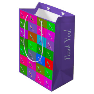Gepersonaliseerde kleurrijke madeliefjes Floral Ar Medium Cadeauzakje