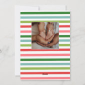 Gepersonaliseerde kleurrijke Merry Christmas Kaart (Achterkant)