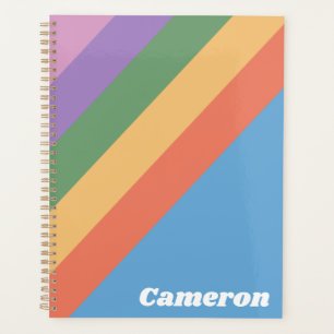 Gepersonaliseerde kleurrijke moderne geometrische planner