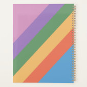 Gepersonaliseerde kleurrijke moderne geometrische  planner (Achterkant)