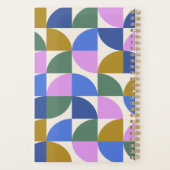 Gepersonaliseerde kleurrijke moderne geometrische  planner (Achterkant)
