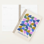 Gepersonaliseerde kleurrijke moderne geometrische  planner (Display)