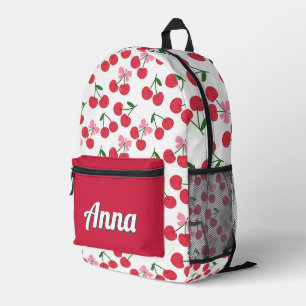 Gepersonaliseerde  kleurrijke moderne girly fruit bedrukte rugzak