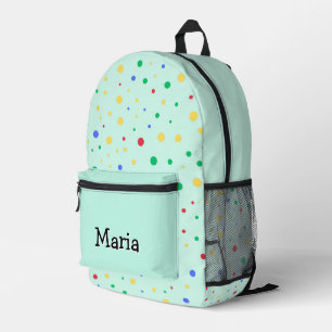 Gepersonaliseerde kleurrijke moderne Girly Rainbo Bedrukte Rugzak
