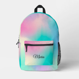 Gepersonaliseerde  kleurrijke moderne Girly Rainbo Bedrukte Rugzak