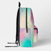 Gepersonaliseerde kleurrijke moderne Girly Rainbo Bedrukte Rugzak (Links)