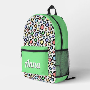 Gepersonaliseerde  kleurrijke moderne Girly Rainbo Bedrukte Rugzak