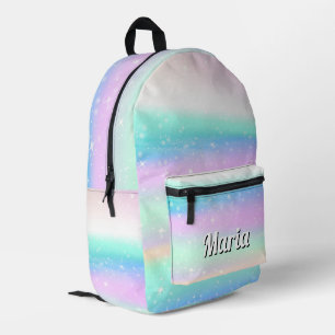 Gepersonaliseerde  kleurrijke moderne Girly Rainbo Bedrukte Rugzak