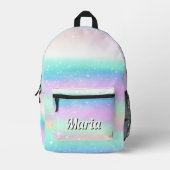 Gepersonaliseerde  kleurrijke moderne Girly Rainbo Bedrukte Rugzak (Voorkant)