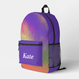 Gepersonaliseerde  kleurrijke moderne Girly Rainbo Bedrukte Rugzak