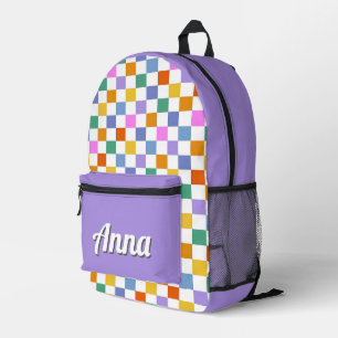 Gepersonaliseerde  kleurrijke moderne Girly Rainbo Bedrukte Rugzak