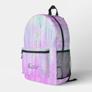 Gepersonaliseerde  kleurrijke moderne Girly Rainbo Bedrukte Rugzak