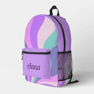 Gepersonaliseerde  kleurrijke moderne Girly Rainbo Bedrukte Rugzak