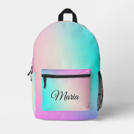 Gepersonaliseerde  kleurrijke moderne Girly Rainbo Bedrukte Rugzak