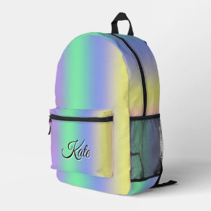 Gepersonaliseerde  kleurrijke moderne Girly Rainbo Bedrukte Rugzak