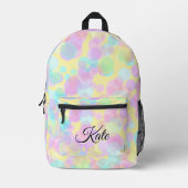 Gepersonaliseerde kleurrijke moderne Girly Rainbo Bedrukte Rugzak (Voorkant)