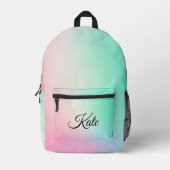 Gepersonaliseerde  kleurrijke moderne Girly Rainbo Bedrukte Rugzak (Voorkant)